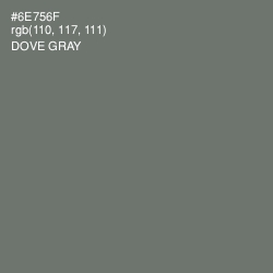 #6E756F - Dove Gray Color Image